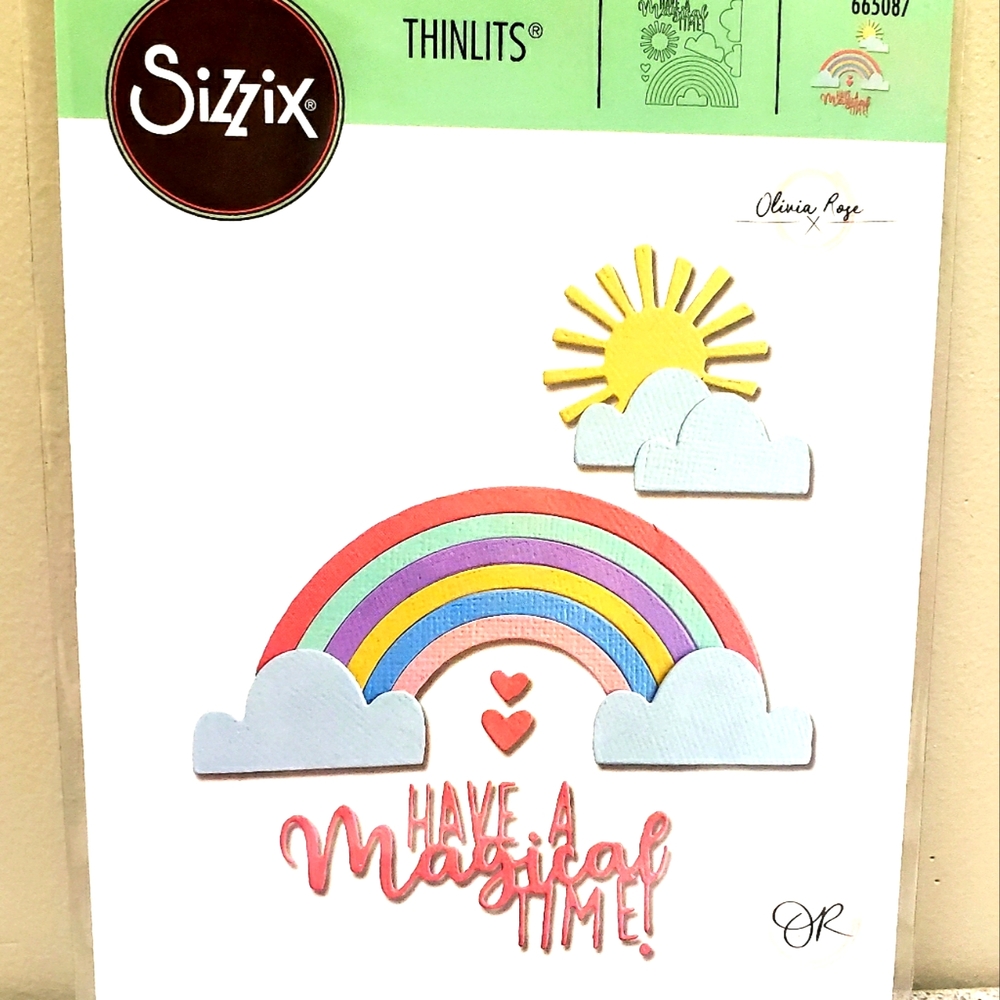 Sizzix Thinlits 8 cutting dies Rainbow Magic